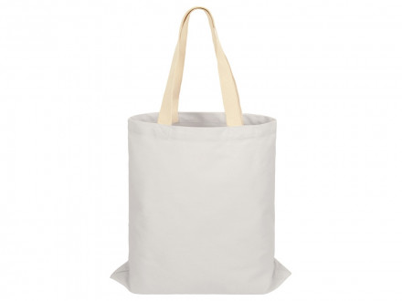 Сумка для шопинга Steady из хлопка с парусиновыми ручками, 260 г/м2, белый