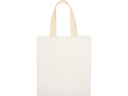 Сумка для шопинга Steady из хлопка с парусиновыми ручками, 260 г/м2, белый