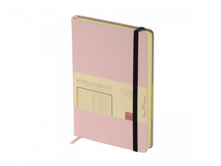 Ежедневник А5 недатированный Megapolis Velvet, зефирный розовый