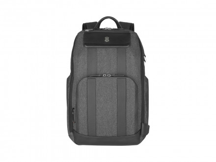 Рюкзак VICTORINOX Architecture Urban 2 Deluxe Backpack 15, серый, полиэстер/кожа, 31x23x46 см, 23 л