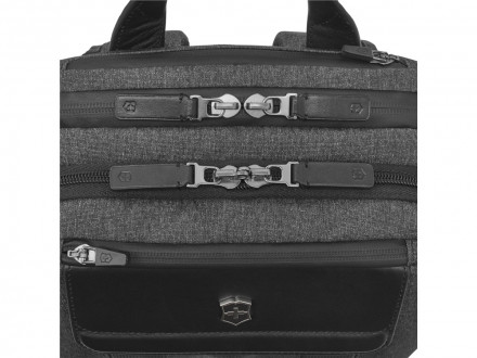 Рюкзак VICTORINOX Architecture Urban 2 Deluxe Backpack 15, серый, полиэстер/кожа, 31x23x46 см, 23 л