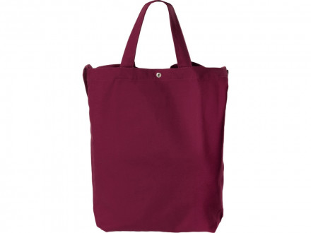 Сумка Helfer из хлопка на кнопке с регулирующейся лямкой, бордовый