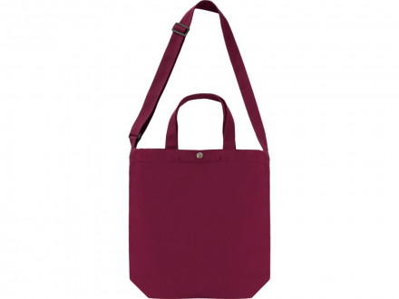 Сумка Helfer из хлопка на кнопке с регулирующейся лямкой, бордовый