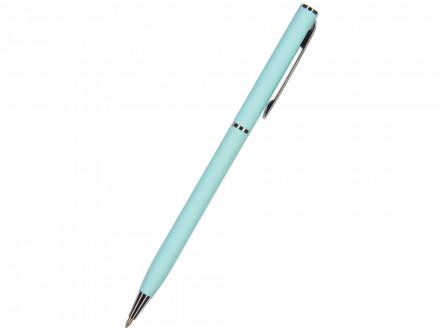 Ручка шариковая автоматическая BrunoVisconti® PALERMO цвет корпуса голубой, soft-touch, 0.7 мм
