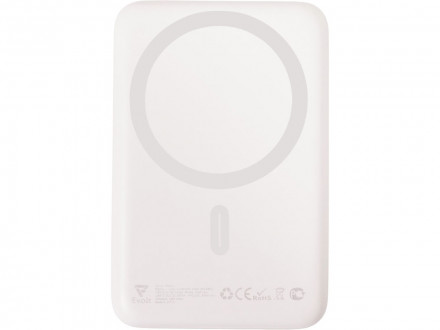 Магнитный внешний беспроводной аккумулятор Polarix, QC/PD, 10000 мАч, слоновая кость