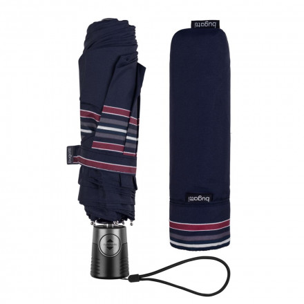 Складной зонт Take It Duo, синий в полоску