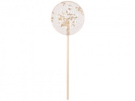 Леденец Круг прозрачный из изомальта с серебристой посыпкой, 30 гр.