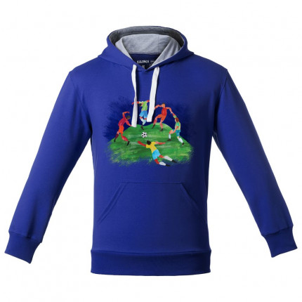 Толстовка «Футбол via Матисс», ярко-синяя