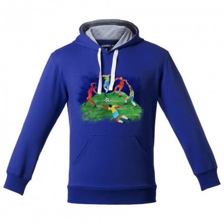 Толстовка «Футбол via Матисс», ярко-синяя