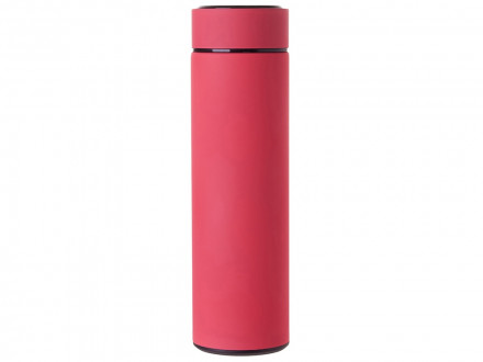 Термос FAMILY MARK LED, soft touch (Фуксия)