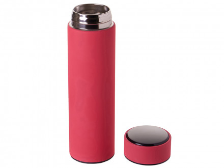 Термос FAMILY MARK LED, soft touch (Фуксия)