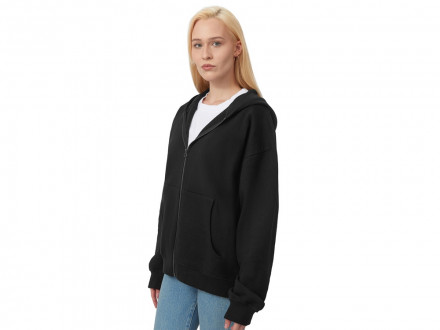 Толстовка оверсайз с капюшоном на молнии Monaco, черный