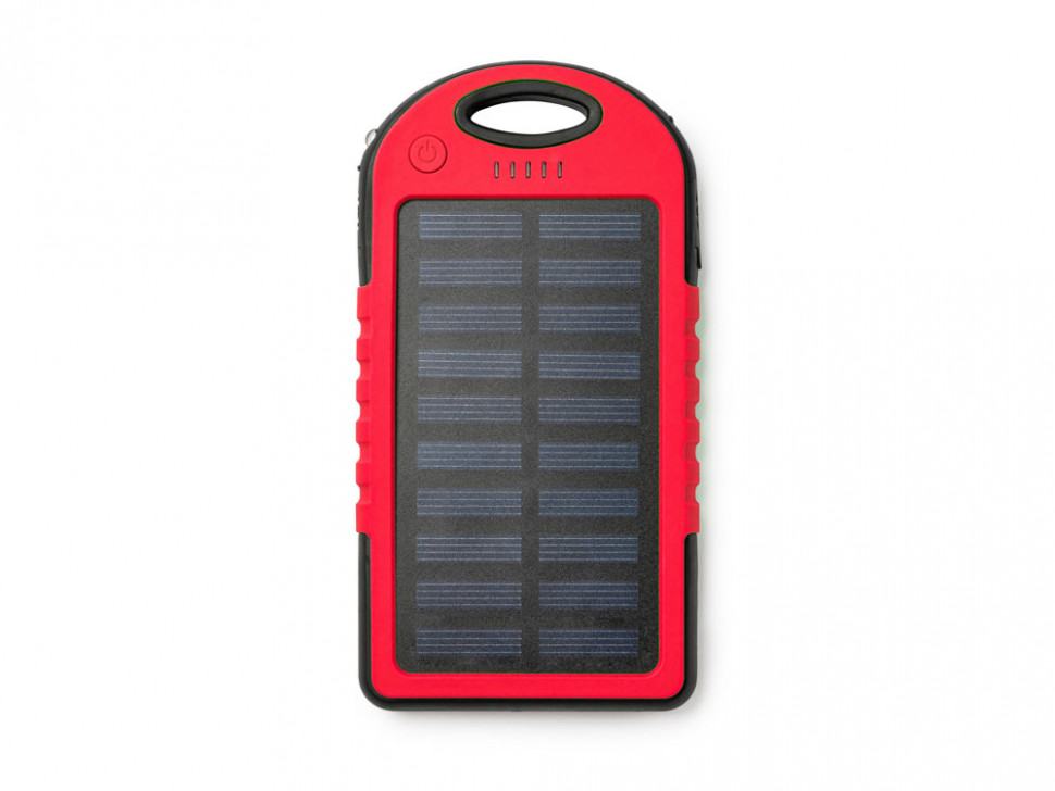 Портативный внешний аккумулятор DROIDE на солнечной батарее, красный