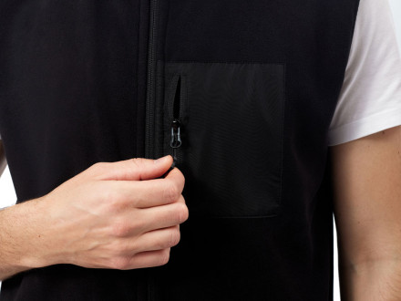 Жилет флисовый Trondheim унисекс, черный