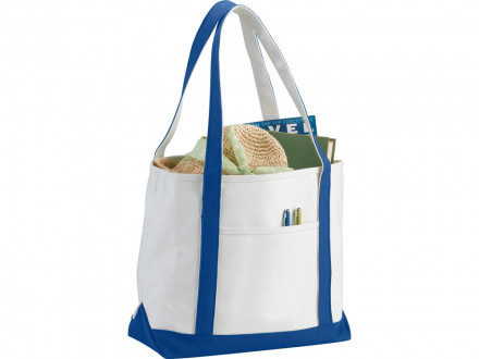 Сумка Premium, натуральный/ярко-синий