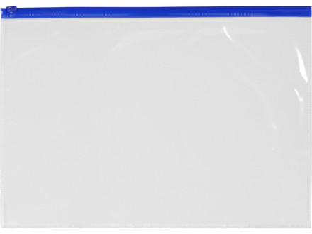 Папка на молнии формата А4, цвет - молнии синий