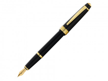 Перьевая ручка Cross Bailey Light Polished Black Resin and Gold Tone, перо F