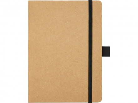 Блокнот Berk формата из переработанной бумаги, черный