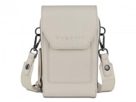 Сумка наплечная BUGATTI Almata, бежевая, полиуретан, 11х4х19 см