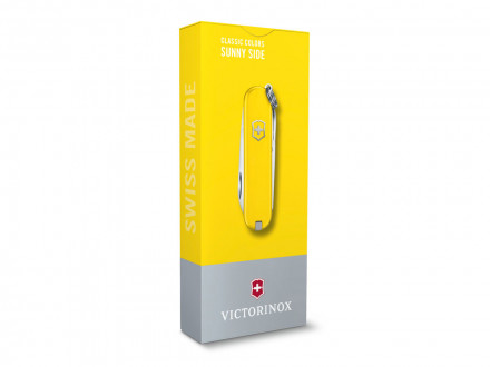 Нож-брелок VICTORINOX Classic SD Colors Sunny Side, 58 мм, 7 функций, жёлтый