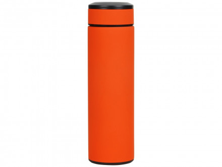 Термос Confident с покрытием soft-touch 420мл, оранжевый