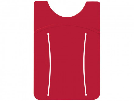 Картхолдер для телефона с отверстием для пальца, красный