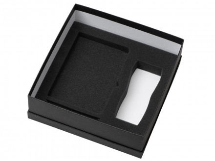 Подарочный набор с блокнотом С3, металлической ручкой и термокружкой, темно-синий