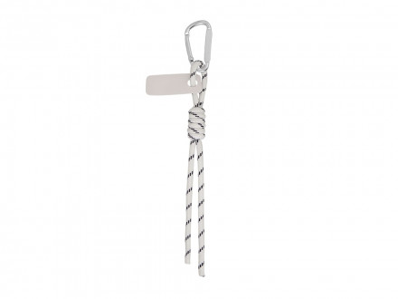 Брелок-веревочка на карабине Trinket, черно-белый