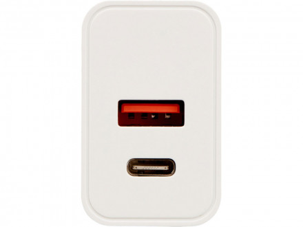 Сетевое зарядное устройство c выходами USB-A и USB-C Recharger Pro, быстрая зарядка QC/PD, 30 Вт, белый
