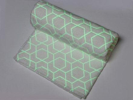 Светящийся в темноте плед Lattice серый