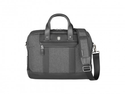Портфель VICTORINOX Architecture Urban2 15 Briefcase 15'', серый, полиэстер/кожа, 42x13x31 см, 16 л