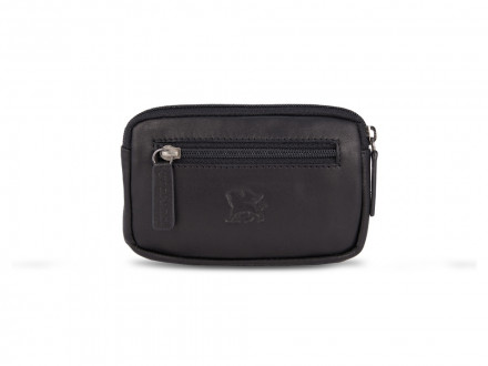 Ключница Mano Don Romeo, с RFID защитой, натуральная кожа в чёрном цвете, 11 х 2 х 7 см