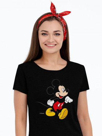 Футболка женская «Микки Маус. Easygoing», черная