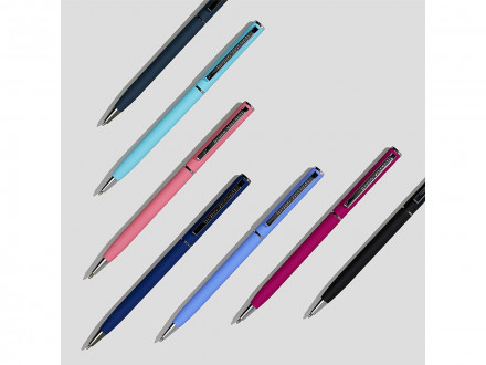 Ручка шариковая автоматическая BrunoVisconti® PALERMO цвет корпуса бордовый, soft-touch, 0.7 мм