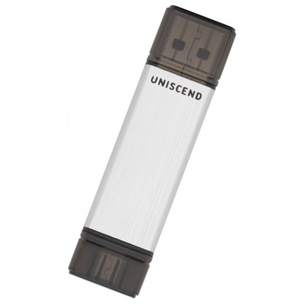 Флешка Uniscend Doubles, с Micro USB, серебристая 16 Гб 1