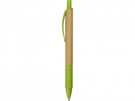 Ручка из бамбука и переработанной пшеницы шариковая Nara, бамбук/зеленый