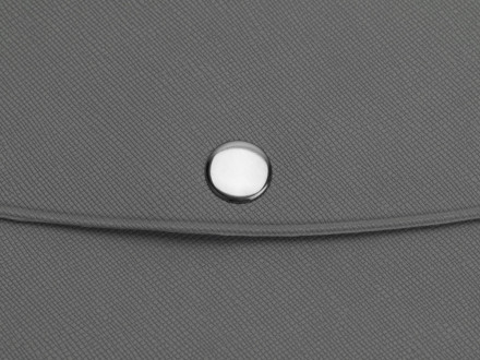 Органайзер для документов на кнопке с отделением для купюр и ручки, упаковка в индивидуальный пакет, серый