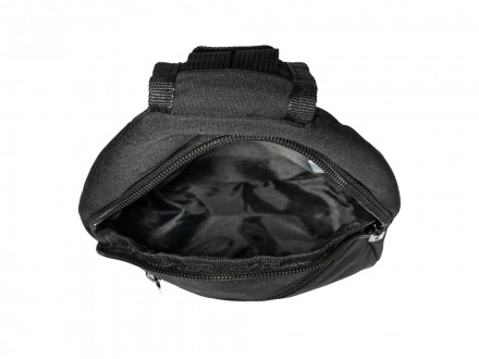 Рюкзак TORBER с одним плечевым ремнем, чёрный, полиэстер 300D, 33 х 17 х 6 см