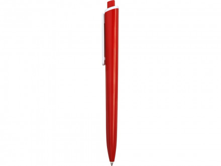 Ручка пластиковая трехгранная шариковая Lateen, красный/белый