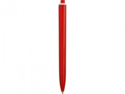 Ручка пластиковая трехгранная шариковая Lateen, красный/белый