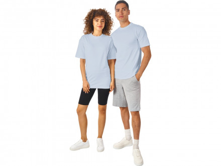 Футболка из френч терри Warsaw унисекс 220гр, небесно-голубой