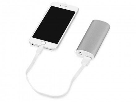 Портативное зарядное устройство Квазар, 4400 mAh, серебристый