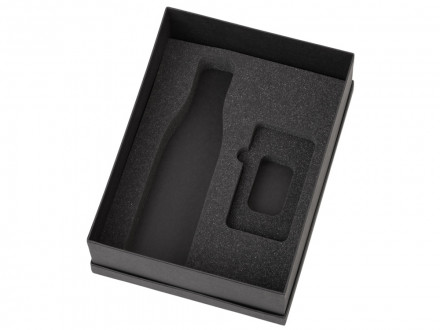 Подарочный набор с термобутылкой и повербанком С1, 5000 mAh, черный