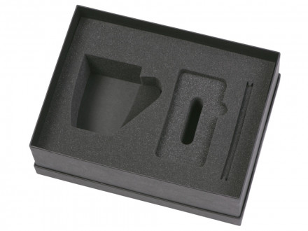 Подарочный набор c кружкой, пластиковой ручкой и повербанком С1, 5000 mAh, серый