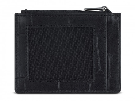 Портмоне для кредитных карт BUGATTI Nevio, чёрный, воловья/полиэстер, 12,5х2,5х9,3 см