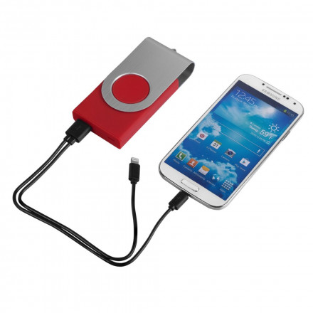 Внешний аккумулятор Twist 4000 mAh, красный