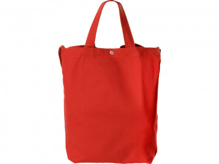 Сумка Helfer из хлопка на кнопке с регулирующейся лямкой, красный