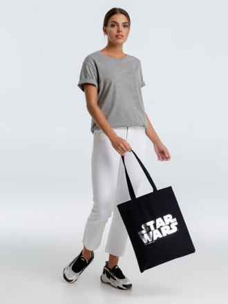 Холщовая сумка Star Wars Silver, черная
