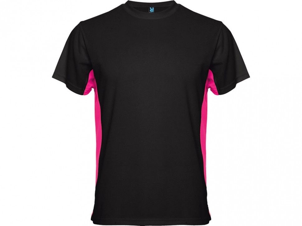 Спортивная футболка Tokyo мужская, черный/яркая фуксия