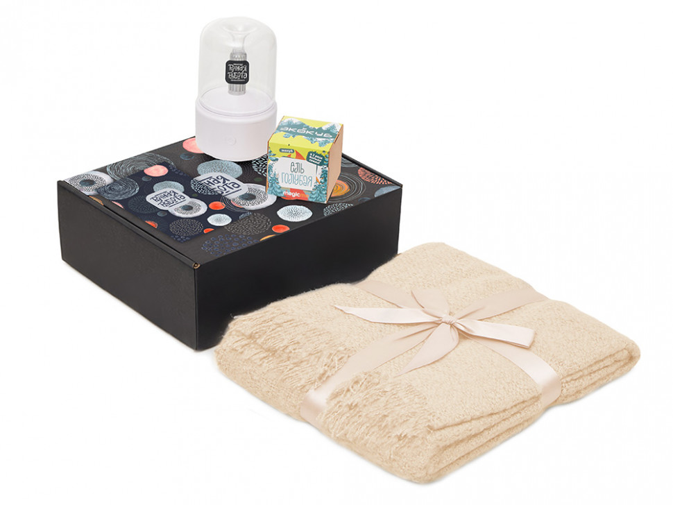 Подарочный набор Re:y. Grow с пледом, увлажнителем и набором для выращивания